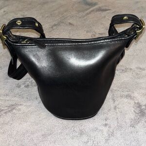 Vintage 1998 Coach Black Leather Crossbody Bag
